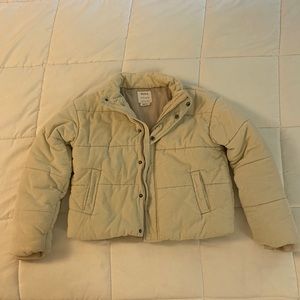 RVCA White Quilted Corduroy Jacket
